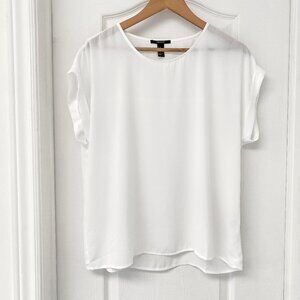 Forever 21 - Soft Drape Semi-Sheer White Blouse